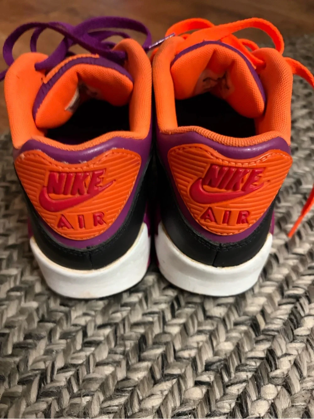 Nike Kids' Air Max Sneakers in Purple, Black, Orange & White